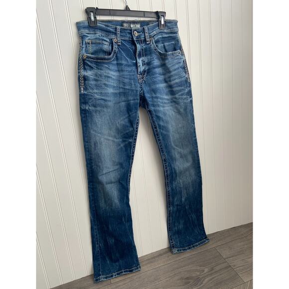 BKE jeans Men size 33X31 Jake Straight Leg Buckle Cotton blend comfort stretch - Picture 2 of 5